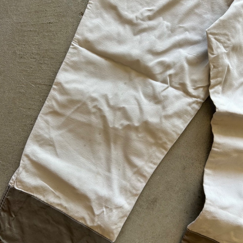 Vintage 90s SafTbak Pants Size 38x30 Cream Brown Brush Guard Double Knee Outdoor - Picture 9 of 11